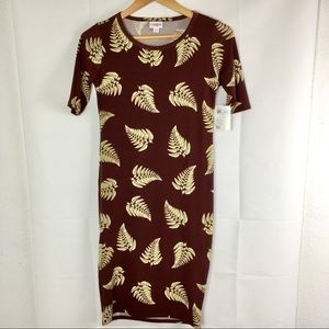 Lularoe Julia Dress Brown Size XS